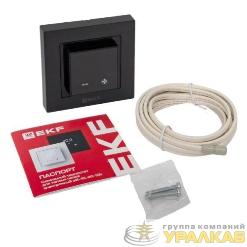 Термостат электронный 16А 230В для теплых полов черн. EKF 