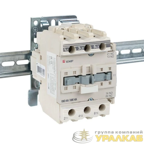 Контактор КМЭ 40А кат. 195.5-253В AC 1НО+1НЗ EKF ctr-s-40-220 детальная картинка