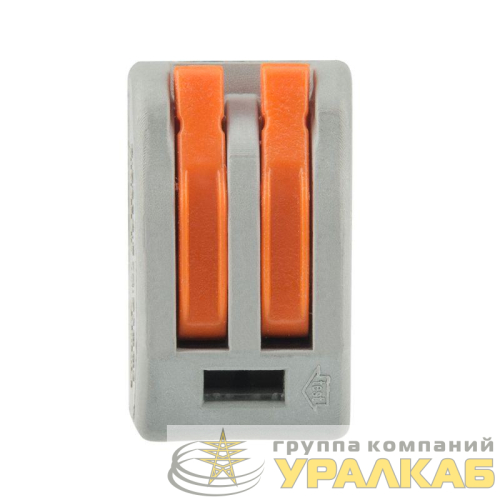 Клемма строительно-монтажная СМК 222-412 2-проводная 0.08-2.5/4кв.мм сер. (уп.50шт) Rexant 07-5252-4 детальная картинка