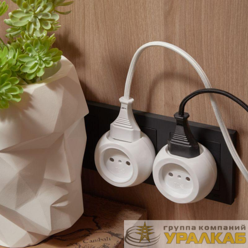 Разветвитель 3-м 6А Шар бел. (уп.2шт) Rexant 11-1063-2 детальная картинка