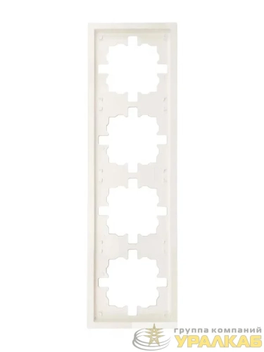 Рамка 4-мест. горизонт. ZIMA слон. кость LEZARD 