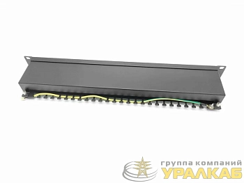 Патч-панель 19 1U кат.5E экранир. 24 порта RJ45 Dual IDC TOKOV ELECTRIC TKE-PP-5E-1U-24P-STP