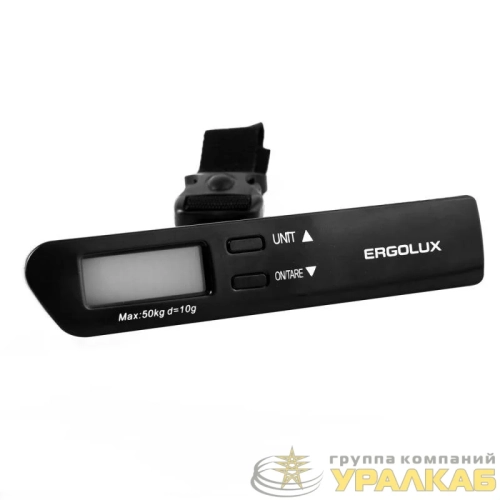 Весы ручные электронные ELX-SB04-C02 до 50кг безмен черн. Ergolux 15133 детальная картинка
