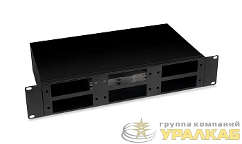 Кросс бокс оптический FO-19-6FP-BK 19дюйм 2U на 6 адаптерных панелей черн. Cabeus 10800c