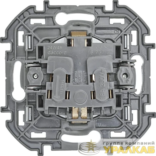 Розетка 1-м СП Inspiria 16А IP20 250В 2P+E немецк. стандарт механизм алюм. IEK 673722 детальная картинка