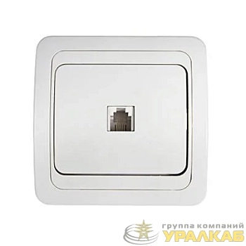 Розетка компьютерная 1-м Classico 2131 RJ45 бел. IN HOME 4690612034263