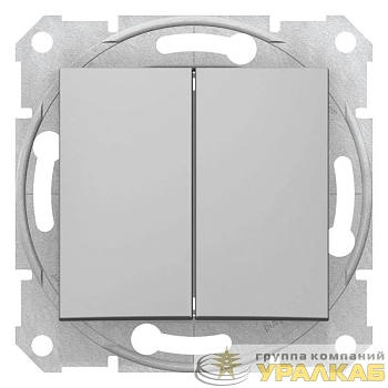 Выключатель 2-кл. СП Sedna 10А IP20 (сх. 5) 250В механизм алюм. SchE SDN0300160