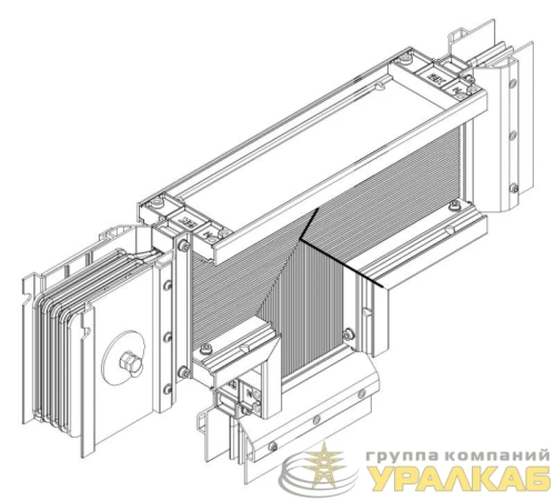 Секция T-образ. вниз 630А Al 3L+N+PER НК IP55 тран. IEK LB-0630A4-25-F-TD детальная картинка