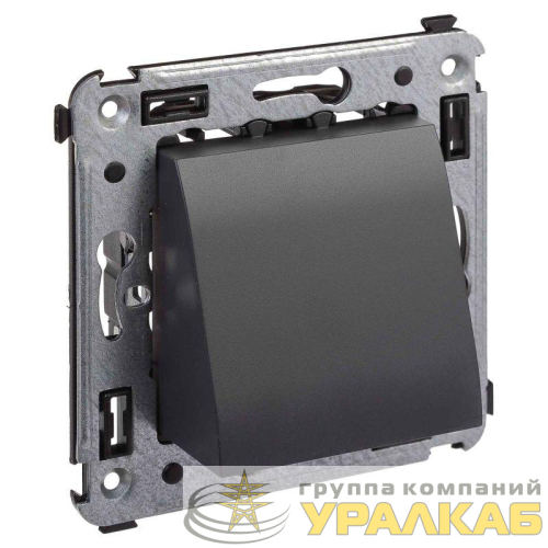 Вывод кабеля из стены Avanti "Черный матовый" DKC 4412983 детальная картинка