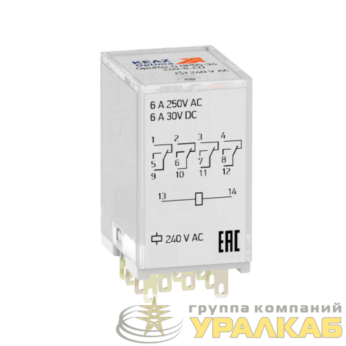 Реле промежуточное OptiRel G RP55-34-60D-6-CO/TI КЭАЗ 