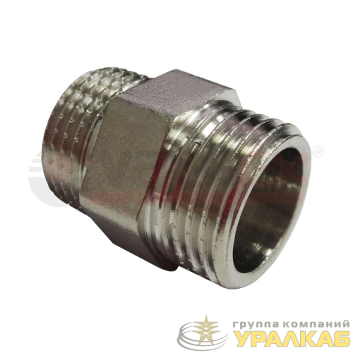 Ниппель никелированный НР-НР 1дюйм (100/10) VALFEX 