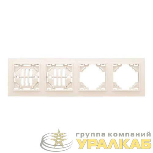 Рамка 4-м Минск горизонтальная беж. EKF ERM-G-304-20 детальная картинка
