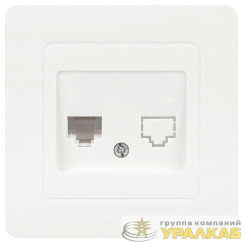 Розетка компьютерная 1-м СП Style 7-303-01 RJ45 бел. Intro 