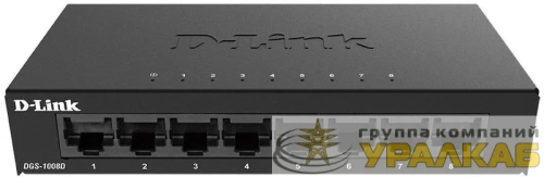 Коммутатор неуправляемый DGS-1008D/K2A 8G D-Link 1831261 детальная картинка