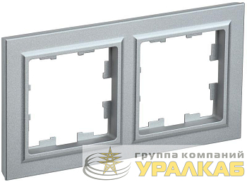Рамка 2-м BRITE РУ-2-БрА алюм. IEK BR-M22-K47