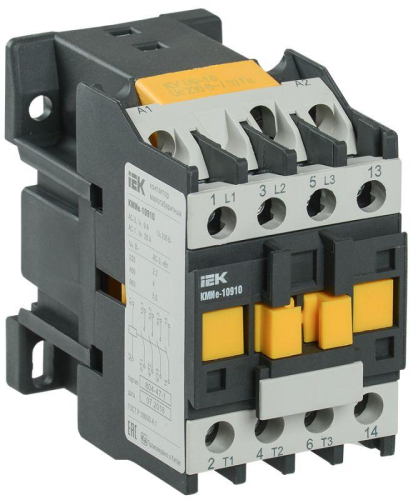 Контактор КМИе-10910 9А 110В/АС3 1НО IEK KKME11-009-110-10 детальная картинка