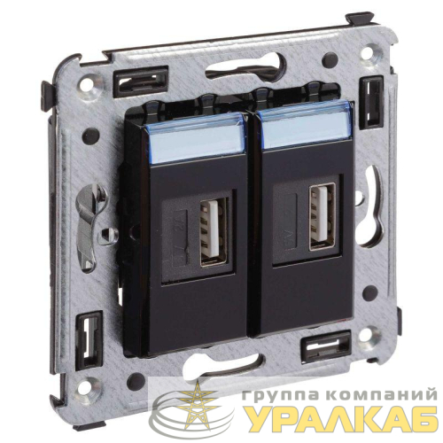 Устройство зарядное USB СП Avanti "Черный квадрат" DKC 