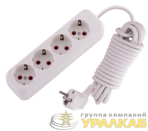 Удлинитель 4х5м с заземл. 16А IP20 Lila LEZARD 720-0405-401 детальная картинка