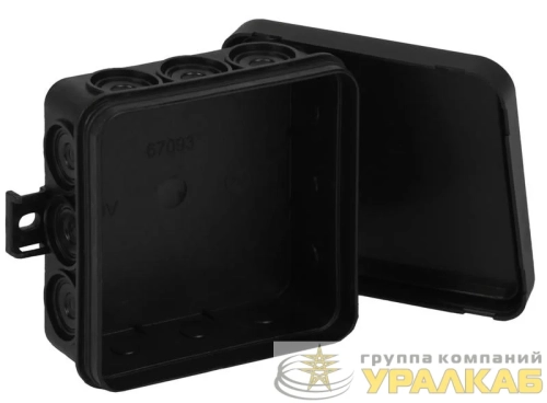 Коробка распределительная ОП Тусо 85х85х35мм УХЛ1 черн. Ruvinil 67093Ч детальная картинка