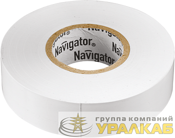 Изолента ПВХ 19мм (рул.20м) бел. NIT-A19-20/WH Navigator 71109