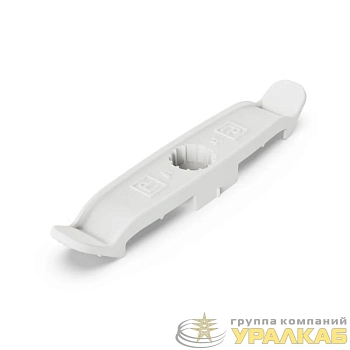 Держатель плоского кабеля двусторонний для прямого монтажа на 4 места бел. (уп.20шт) Промрукав 