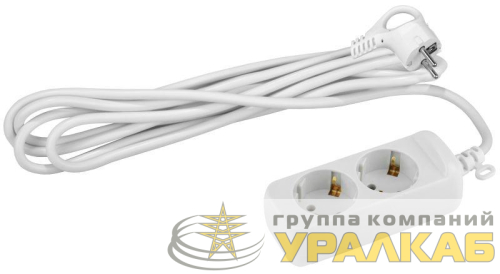 Удлинитель 2х1.5м с заземл. 10А IP20 UX-2e-1.5m ПВС 3х0.75 Эра Б0038572