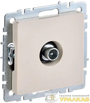 Розетка телевизионная проходная TV СП Brite РТВ10-0-БрКр механизм беж. IEK 