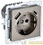 Розетка BRITE РЮш11-1-БрШ 16А с USB A+C 18Вт с заземл. защ. шторки механизм шампань IEK BR-R14-16-U22-018-K37