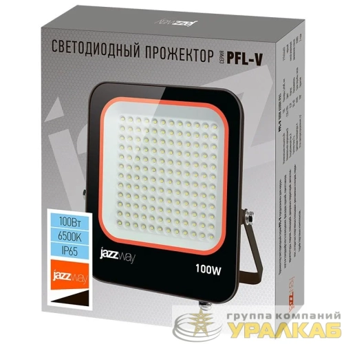 Прожектор светодиодный PFL-V 100Вт 6500К IP65 ДО Pro JazzWay 5039759 детальная картинка