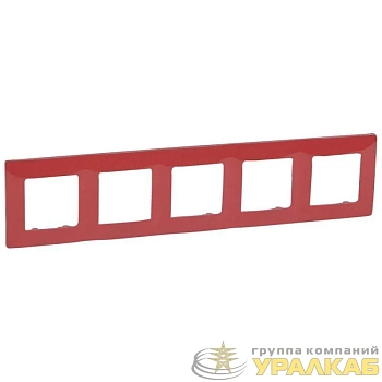 Рамка 5-м Etika красн. IEK 672535