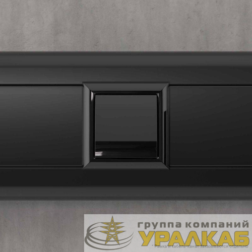 Вывод кабеля модульный Avanti "Черный квадрат" 2мод. DKC 