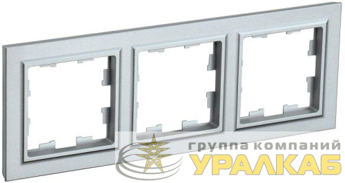 Рамка 3-м BRITE РУ-3-БрА алюм. IEK BR-M32-K47 детальная картинка