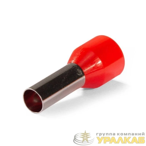 Наконечник штыревой втулочный изолированный НШВИ 10-12 ЕВРО красн. КВТ 