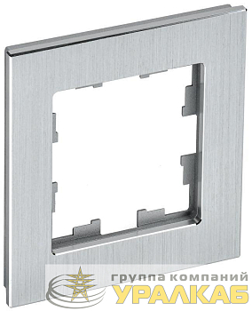 Рамка 1-м BRITE РУ-1-1-БрА металл алюм. IEK BR-M12-M-K47
