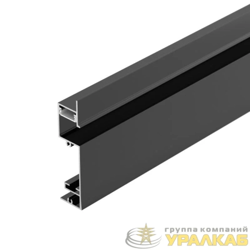 Профиль PLINTUS-H73-F-2000 BLACK L2000 алюм. Arlight 