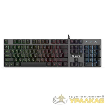 Клавиатура KG480 игровая проводная металл. с подсветкой черн. Intro Б0060192