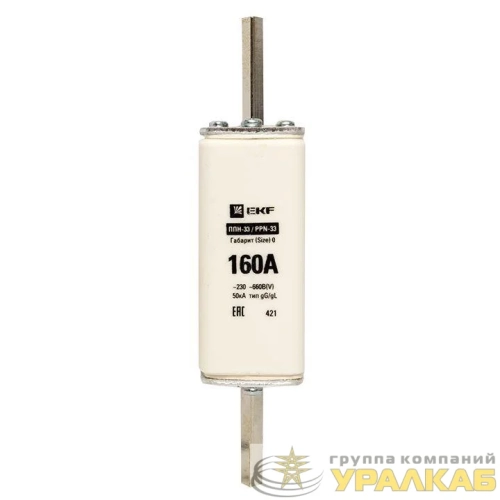 Вставка плавкая ППН-33 160/160А габарит 0 PROxima EKF fus-33-0/160 детальная картинка