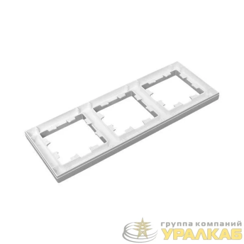 Рамка 3-м Эпика пластик алюм. EKF 