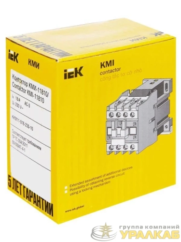 Контактор КМИ-11810 18А 230В/АС3 1НО KARAT IEK KKM11-018-230-10 детальная картинка