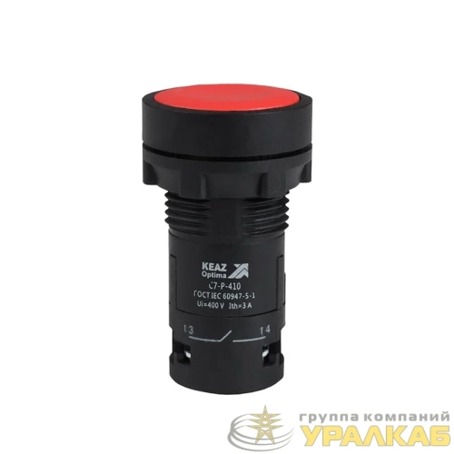 Кнопка OptiSignal Compact D22 С7-P-410 красн. 1НО XB7NA41 КЭАЗ 