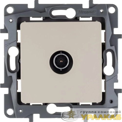 Розетка телевизионная TV СП Etika 2дБ 0-2400МГц с топологией "звезда" механизм сл. кость IEK 