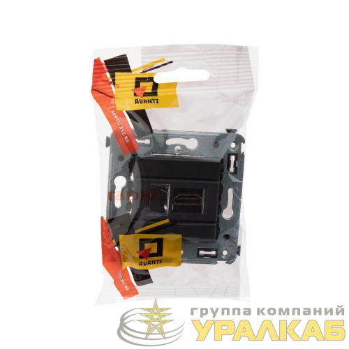 Розетка HDMI 1-м СП Avanti "Черный матовый" тип А-А DKC 4412253 детальная картинка