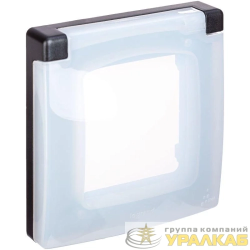 Рамка 1-м Inspiria IP44 с крышкой антрацит IEK 