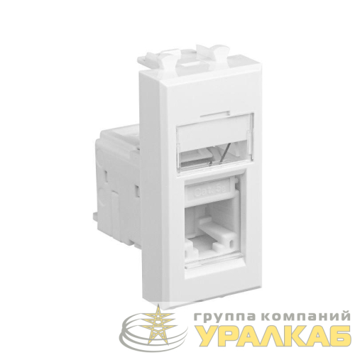 Розетка компьютерная 1мод. Avanti "Белое облако" RJ45 кат.5E модульная DKC 4400461 детальная картинка