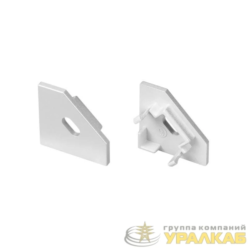 Заглушка SL-KANT-H18 FLAT с отверстием пластик (комплект) Arlight 