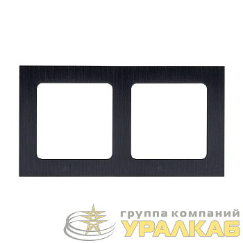 Рамка 2-м Стокгольм металл. черн. PROxima EKF EZM-G-303-10