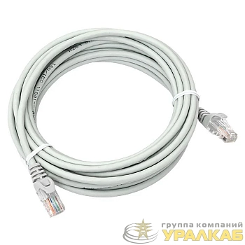 Патч-корд кат.5E UTP неэкранир. LSZH сер. 5.0м TERACOM PRO EKF TRP-5EUTP-LSH-5M-GY