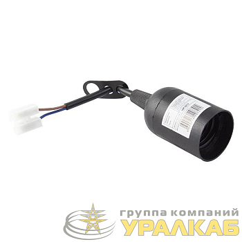 Патрон Е27 подвесной с клеммной колодкой пластик черн. PROxima EKF LHP-E27-b