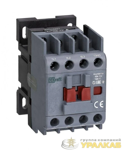 Контактор 18А 400В AC АС3 АС4 1НО+1НЗ КМ-102 DEKraft 