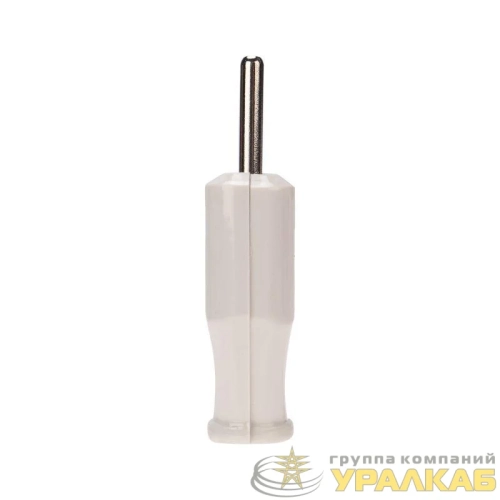 Вилка прямая 6А плоская без заземл. бел. Rexant 